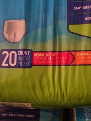 Prevail PER-FIT Daily Underwear Medium 34″-46″ *20 Count* NEW PULL-UPS (1) Pack