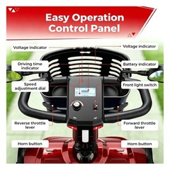 Pro 4 Wheel Mobility Scooter Power Wheel Chairs Electric Device Adult Travel