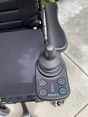 Pride Jazzy Carbon Folding Power Wheelchair Black Carbon Fiber Joystick Travel