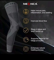 NEENCA Full Leg Compression Sleeve Sports Series HX036AN-US-XL-Grey