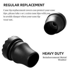 4Pcs Cane Tips 3/4 Inch Heavy Duty Rubber Cane Tips, Anti Slip TPR Replacement R