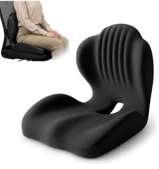 Office Chair Cushion for Tailbone & Back Pain Relief, Strong Lumbar Support Ergo
