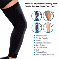 Full Leg Knee Brace Compression Sleeve Sport Support Stabilizers Injury Recovery