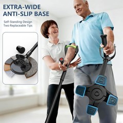 Forearm Crutches for Adults –Heavy-Duty Aluminum Arm double, Black(x2)