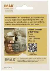 IMAK A20170 Arthritis Relief Gloves Mild Compression Small Gray Color 1 Pair