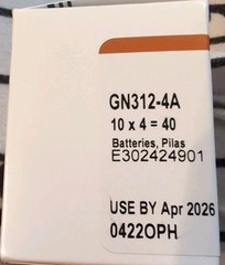NEW 10 pack of 4 -40 total GN Resound Hearing Aid Batteries GN312-4A Batteries