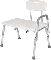 Adjustable Shower Chair Bath Seat Tub Transfer Bench with Armrest and Back