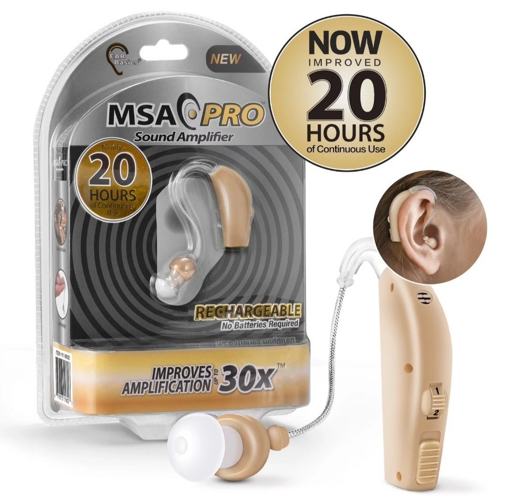 MSA Pro Single Pack Rechargeable Hearing 30X 20 HRS SOUND AMPLIFIER