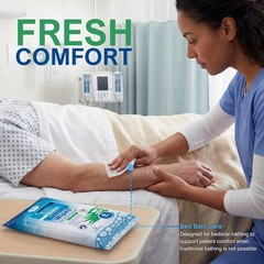 MED PRIDE Hospital Wipes for Bathing, Waterless Rinse Free Bath Wipes for Adults