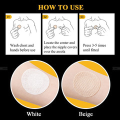 100 Pieces Disposable Nipple Covers for Men, anti Chafing Stick Protector for Ru