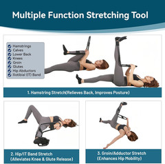 Hamstring Stretcher, Knee Extension Device, Lower Back, Hip & Calf Stretching