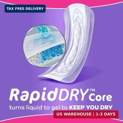 Always Discreet Adult Incontinence Pads for Women, Drier, 4 Drop Long Length, Mo
