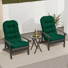 Adirondack Chair Cushions Set of 2, Waterproof Outdoor 44x19in, Emerald Patio