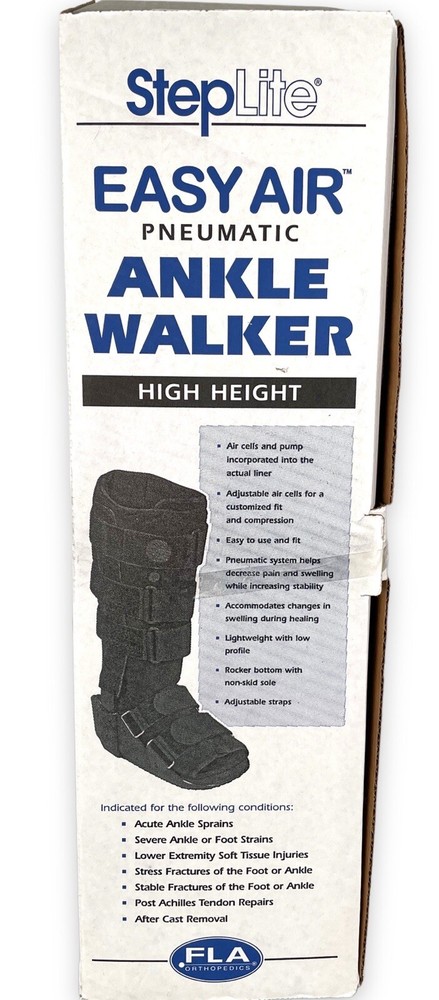NEW – FLA Orthopedics StepLite Easy Air Pneumatic Ankle Walker Med High Height