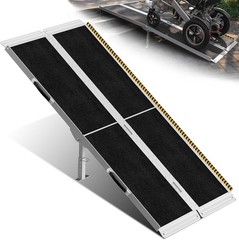 5ft Wheelchair Ramp with 4 Support Legs Aluminum Ramps for Home Steps & Stairs