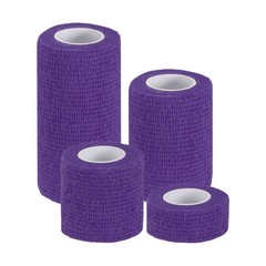 1″/2″/3″/4″ 4 Pcs 5 Yard Self Adhesive Bandage Wrap Self Tape Dark Purple