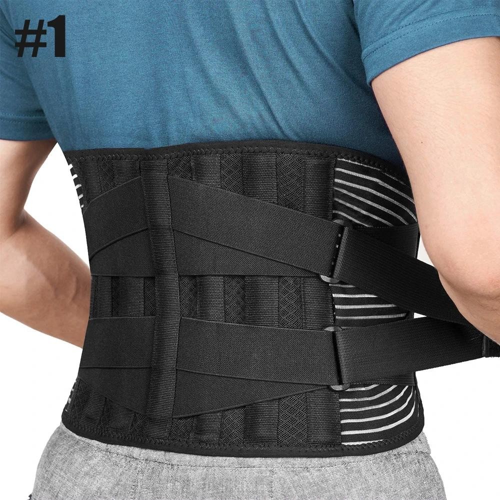 Tcare Sports Back Braces for Lower Back Pain Relief with 6 Stays,Breathable Back