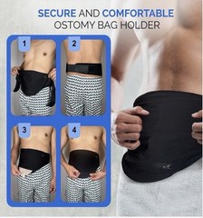 Ostomy Belt for Men & Women Fits All Ileostomy, Urostomy, Colostomy Bag- Size M