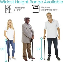Vive Folding Cane – Foldable Walking Cane for Men, Women – Fold-up, Collapsible,