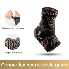 Copper Ankle Brace Silver Support Compression Sleeve Socks Foot Fasciitis Pain