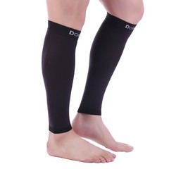 Doc Miller Calf Compression Sleeve 1 Pair 15-20 mmHg Varicose Veins BLACK