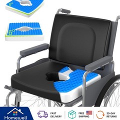 Comfortable Black Wheelchair Cushion Set – 18”x16” for Ultimate Relief & Support