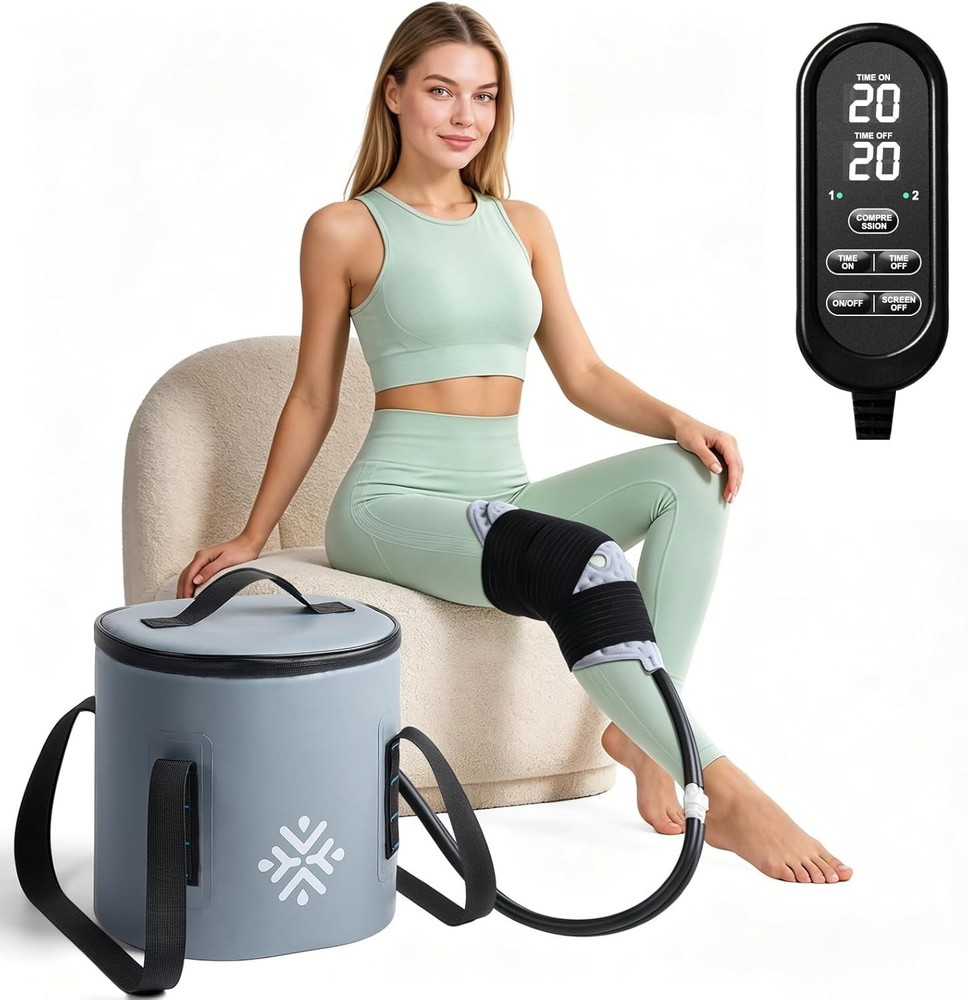 Ice Machine for Knee After Surgery w/Compression, Hip Replacement Cold Therap…