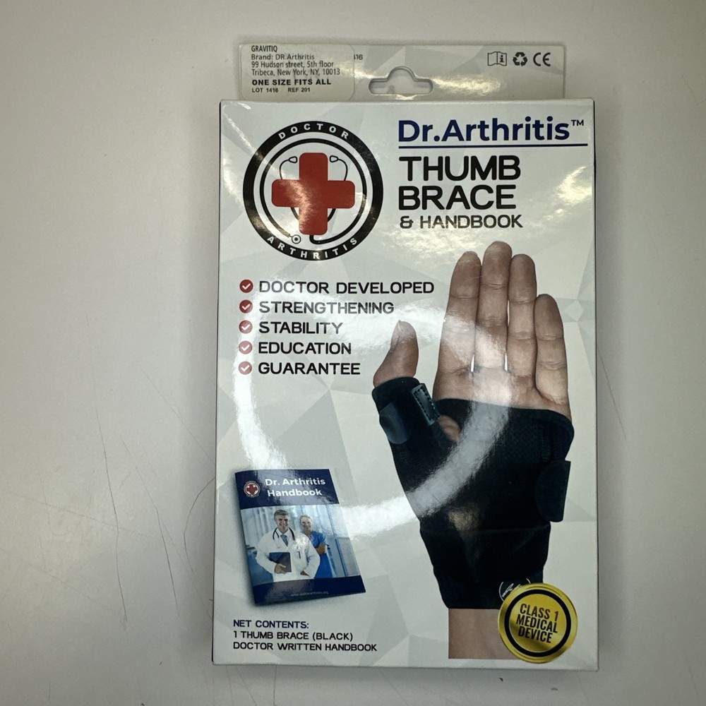 Dr. Arthritis Doctor Developed THUMB BRACE FOR ARTHRITIS SPLINT, SUPPORT Black