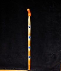 Sodalite and Turquoise on Oak