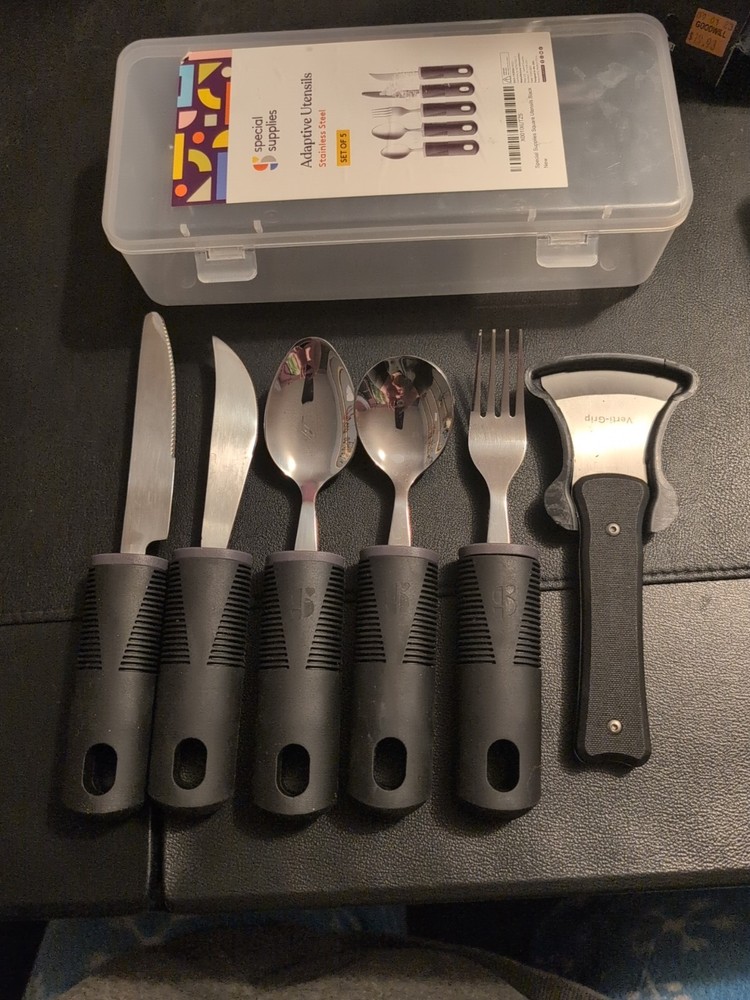 Adaptive Utensils Large Handles Cutlery Arthritis Big Grip Easy Grip Flatware