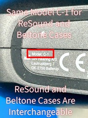 Resound Beltone Model C-1 Hearing Aid Charging Case NEW USB Port & Battery (410)