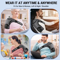 Electric Cordless Heating Vibration Pad Joint Knee Massager Shoulder Brace Wrap