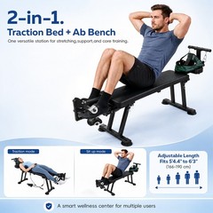 Lumbar Stretch Tool Therapy Massage Table Traction Bed for Cervical Spine Best