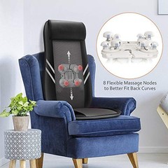 Back Massager with Heat,Shiatsu Massage Seat Cushion,8 Flexible Nodes Massage