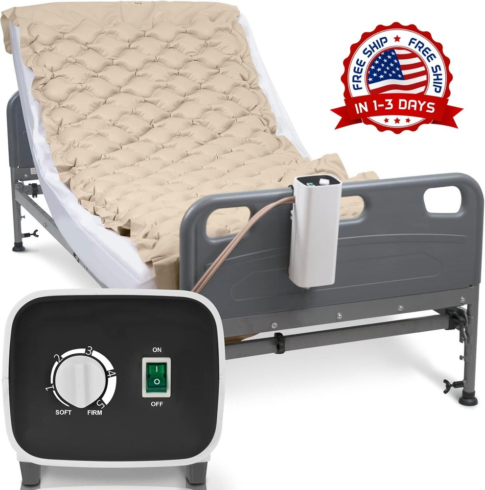 Colchón De Presión Alterna Para Cama De Hospital Con Bomba Eléctrica NUEVO 2025