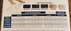 Truform Compression Thigh High Stockings 20-30 mmHg FIRM 8868 Size Medium Black
