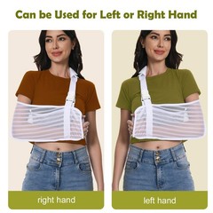 White Arm Sling Broken Arm Torn Rotator Cuff Shoulder Mesh Brace Men Women