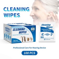 100 Count Hearing Aids Cleaning Wipes Individually Packaged Hearing Aid Audio…