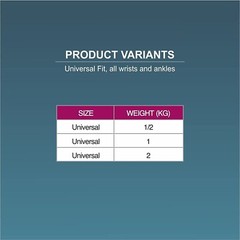 Weight Cuff, Grey, 1KG, Universal Size, 1 Unit