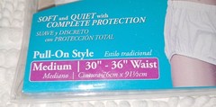 2 Essential Quik-Sorb C6000M Reusable Incontinence Pants Medium White Vinyl LOT