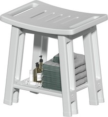 Shower Chair for Inside Shower, 400 lbs Shower Stool with Anti-Slip Foot Covers