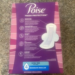 Poise Fresh Protection Pads Level 4 Absorbency Long 54 Count W/ Freshsens
