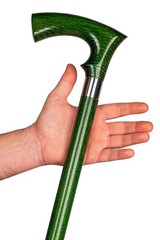 Dr. Watson – Handcrafted Wooden Walking Stick, Walking Cane with Duke Handle