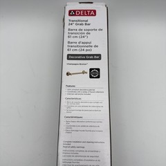 Delta 41724-CZ Champagne Bronze 24”Transitional Decorative ADA Grab Bar.