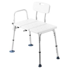 VEVOR Tub Transfer Bench Height Adjustable Shower Chair with Arm Backrest 400lbs
