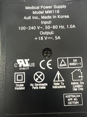 Inogen MW116 A/C adapter Power cord Black (see Description