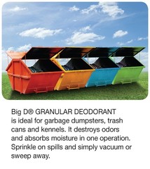 Big D 151 Granular Deodorant Moisture Absorbent Lemon Fragrance 25 Lb Container
