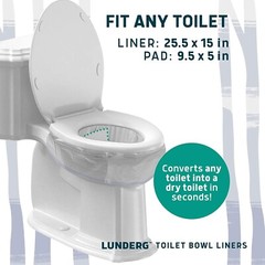 Toilet Bowl Liners with Super Absorbent Pads – Value Pack 50 Count Universal …
