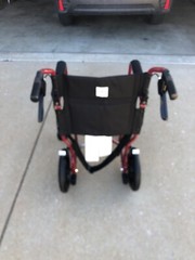 Medline MDS808200F3R 19in. Ultralight Transport Wheelchair – Red