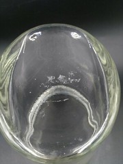 Oval Jar W/Out Imprints Clear thick Glass with metal Lid